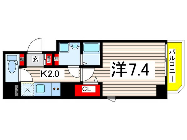 RELUXIA新大橋RiverSide(502)の物件間取画像